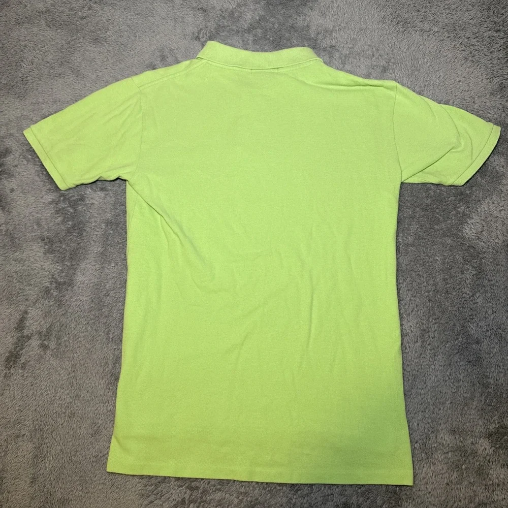 VTG Polo By Ralph Lauren Boys SZ L (16/18) Short Sleeve Lime Green Purple Pony